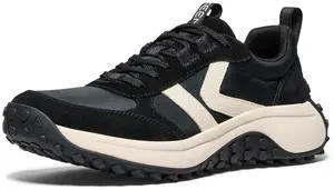 KEEN Women's KS86 Durable Retro Style Regular Sneaker, Black/Birch, Size 10