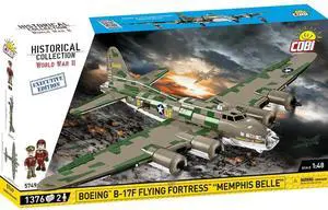 COBI 5749 WWII Boeing B-17F Flying Fortress Building Sets, 1376 Pieces, Age 10+