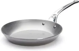 De Buyer 5680.24 Mineral B Element Pro Frying Pan, Stainless Steel,Silver, 24cm