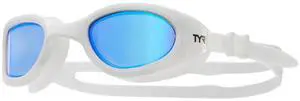 TYR Unisex Special Ops 2.0 Anti-Fog Mirrored Swim Goggles, UV Protection, White