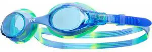 TYR Kid's Anti-Fog Swimple Tie Dye Youth Swimming Goggles, One Size, Blue/Green