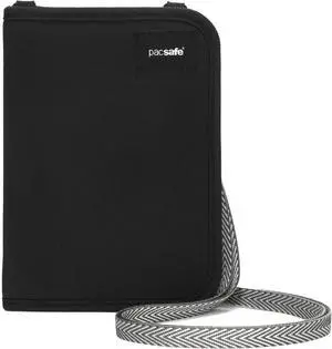Pacsafe RFIDsafe V150 Anti-Theft RFID Blocking Compact Organizer Wallet, Black