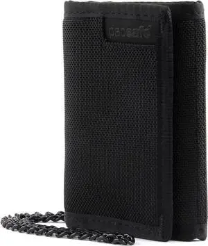 Pacsafe Men's RFIDsafe Z50 RFID Blocking Tri-fold Travel Wallet, Black, One Size