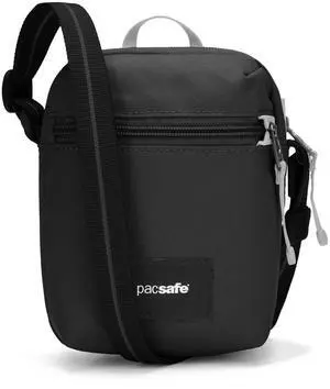 Pacsafe Unisex Go Anti-Theft Adjustable Micro Crossbody Handbag, Jet Black