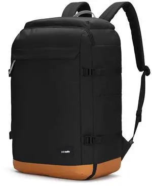 Pacsafe Unisex Go Anti-Theft Adjustable Carry-on Backpack, 44-Liter Jet Black