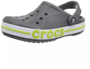 Crocs Unisex Classic Graphic Bayaband Comfortable Clog, Slate Grey/Lime Punch, M4W6