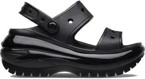 Crocs Unisex Classic Mega Crush Imported Sandal - Black, Size M12