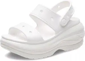 Crocs Unisex Classic Mega Crush Imported Sandal - White, Size M11