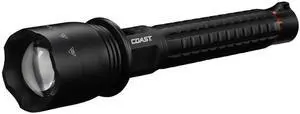 Coast XP40R 8000 Lumen Rechargeable Dual-Power LED Flashlight, 5 Modes, Black