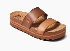 REEF Women's Cushion Vista Hi Platform Regular Sandal, Espresso Duo, Size 9M