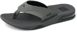 REEF Men's Fanning Lightweight Flip Flop Regular Sandal, Grey/Black, Size 9