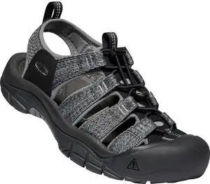 KEEN Men's Newport H2 Closed Toe Water Sandals - Black/Steel Grey, Size 10.5