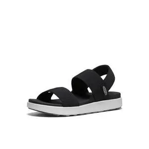 KEEN Women's Elle Backstrap Casual Platform Open Toe Wedge Sandals, Black, Size 8