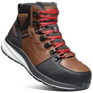 KEEN Utility Men's Red Hook Waterproof Workboot - Tobacco/Black Size Options