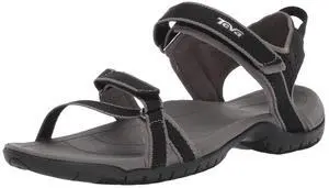 Teva Women's Lightweight Verra Hiking Regular Sandal, Black/Grey, Size 8
