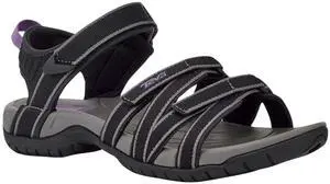 Teva Women's Tirra Hiking Comfortable Regular Sandal, Black/Grey, Size 8