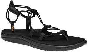 Teva Women's Voya Infinity Flip-Flop Comfortable Regular Sandal, Black, Size 7