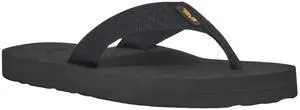 Teva Women's Mush II Flip-Flop Comfortable Regular Sandal, Black, Size 11