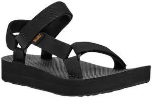 Teva Women's Midform Universal Comfortable Regular Sandal, Black, Size 9