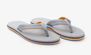 Hari Mari Men's Dunes Boat Safe Waterproof Flip Flops, Light Gray, Size 12