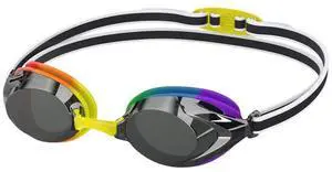 Speedo Womens Vanquisher 3.0 Mirror Anti-Fog Swimming Goggles, Rainbow