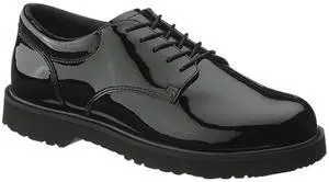 Bates Men's Comfortable High Gloss Duty Oxford Uniform Shoe, Black, Size M 13