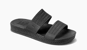 REEF Women's Water Vista Slide Slip On Regular Sandal - Black, Size 9