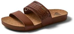 REEF Women's Cushion Vista Perf Regular Slide Sandal - Coffee, Size 7