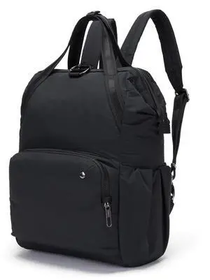 Pacsafe Women's Citysafe CX 17L Anti-Theft 16" Laptop Backpack, One Size, Black