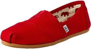 TOMS Men's Original Classic Insole Print Slip-On Casual Shoes, Red, Size 13