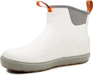 Grundens Mens DECK-BOSS Waterproof Ankle Boot, White Squall, Size 11