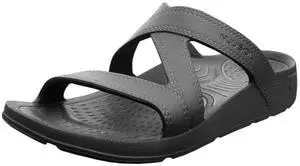 NuuSol Women's Hailey Lightweight Slide Sandals, Eclipse Black, Size W 8