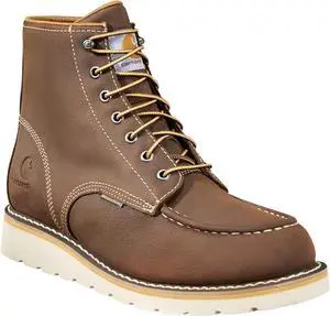 Carhartt Men's 6" Waterproof Wedge Steel Toe Work Boot, Brown Oil Tanned, Size M 9