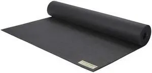 Jade Yoga Unisex 1/8 Durable Non-Slip Lightweight Yoga Mat, 24" x 68", Black