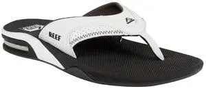 REEF Men's Lightweight Fanning Flip Flop Regular Sandal - Grey/White, Size 12 REEF Men's Lightweight Fanning Flip Flop Regular Sandal - Grey/White, Size 12