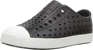 Native Kid's Jefferson Slip-On Sneakers, Jiffy Black/Shell White, Size C4 M US