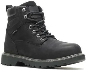 Wolverine Men's Floorhand Waterproof Steeltoe 6" Work Boot, Black, Size 12