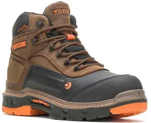 Wolverine Men's Overpass Mid 6" Waterproof Work Boot, Summer Brown, Size 11.5
