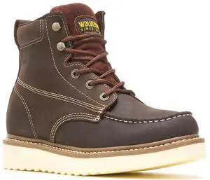 Wolverine Men's Loader Soft Toe 6" Wedge Regular Work Boot - Brown, Size 11