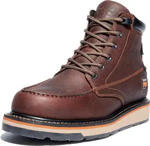 Timberland PRO Men's Gridworks 6" Moc Soft Toe Industrial Boot - Brown, Size M 9.5
