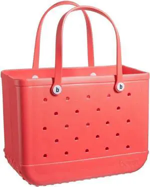 Bogg Bag Unisex Waterproof & Washable Original Tote Bag, Coral, Size Large