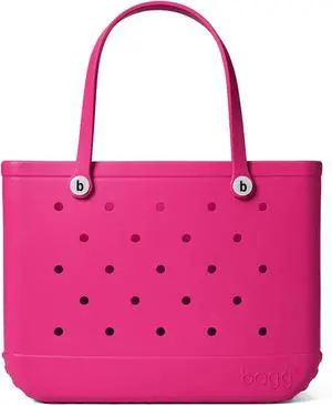 Bogg Bag Unisex Waterproof & Washable Original Tote Bag, Haute Pink, Size Large
