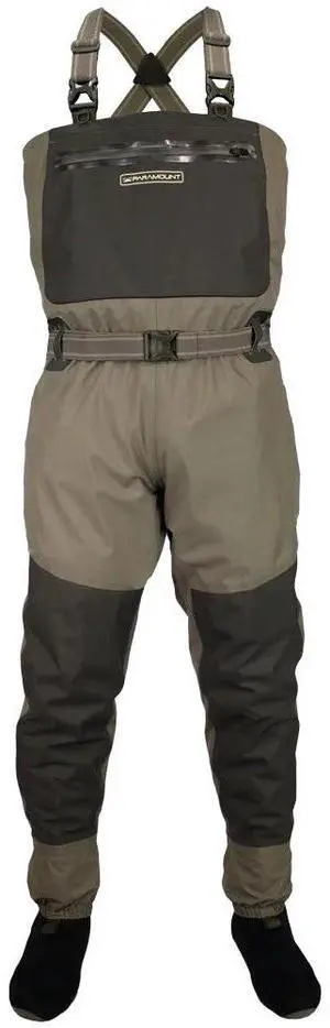 Paramount Outdoors Men's Deep Eddy Stockingfoot Fishing Chest Waders, Elk, Size Medium