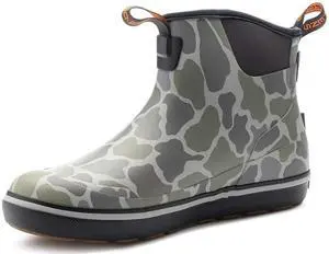 Grundens Mens Deck-Boss Ankle Boot, Tea Duck Camo, Size M 14
