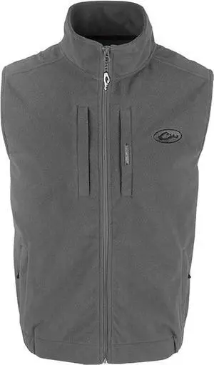 Drake Waterfowl men's MST Windproof Layering Vest, Charcoal, Large