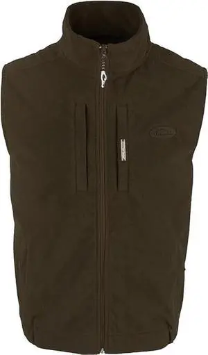 Drake Waterfowl men's MST Windproof Layering Vest, Dark Earth, Large
