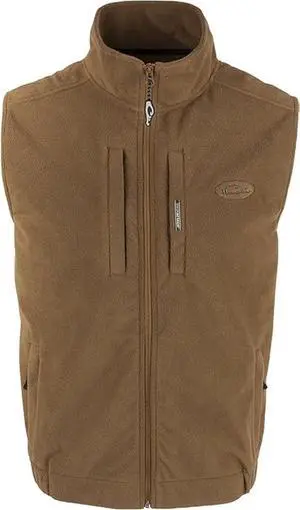 Drake Waterfowl men's MST Windproof Layering Vest, Tobacco, XLarge
