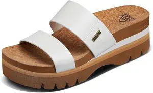 Reef Women's Vista Higher Cushion Slide super soft Sandals, Cloud, Size 7
