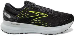 Brooks Men's Glycerin 20 Neutral Running Shoes, Ebony/White/Nightlife, Size 12