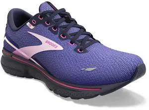 Brooks Women's Ghost 15 Running Shoe, Blue/Peacoat/Pink, Size 7.5